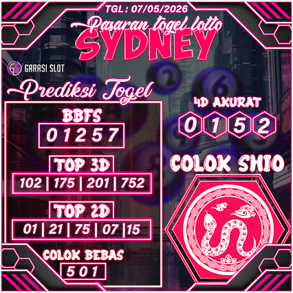 Prediksi Togel SYDNEY (SDY) 07 MAY 2026
