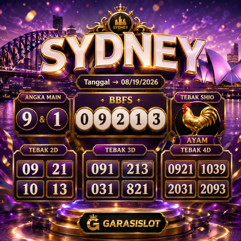Prediksi Togel SYDNEY (SYD) 19 AGUSTUS 2026